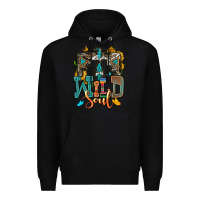 Black western wild soul Premium Hoodie - OliviaCreatesArt