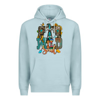 Blue Mist western wild soul Premium Hoodie - OliviaCreatesArt