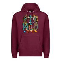 Burgundy western wild soul Premium Hoodie - OliviaCreatesArt