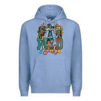 Colony Blue western wild soul Premium Hoodie - OliviaCreatesArt