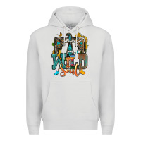 Dove Grey western wild soul Premium Hoodie - OliviaCreatesArt