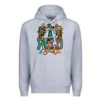 Heather Grey western wild soul Premium Hoodie - OliviaCreatesArt