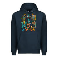 Navy western wild soul Premium Hoodie - OliviaCreatesArt