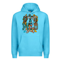 Ocean Blue western wild soul Premium Hoodie - OliviaCreatesArt