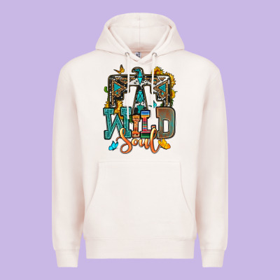 Western Wild Soul Premium Hoodie Designed By Oliviacreatesart