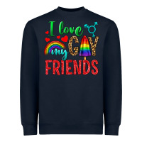 Navy I love my gay friends Heavyweight Sweatshirt - NancyCooperArtShop
