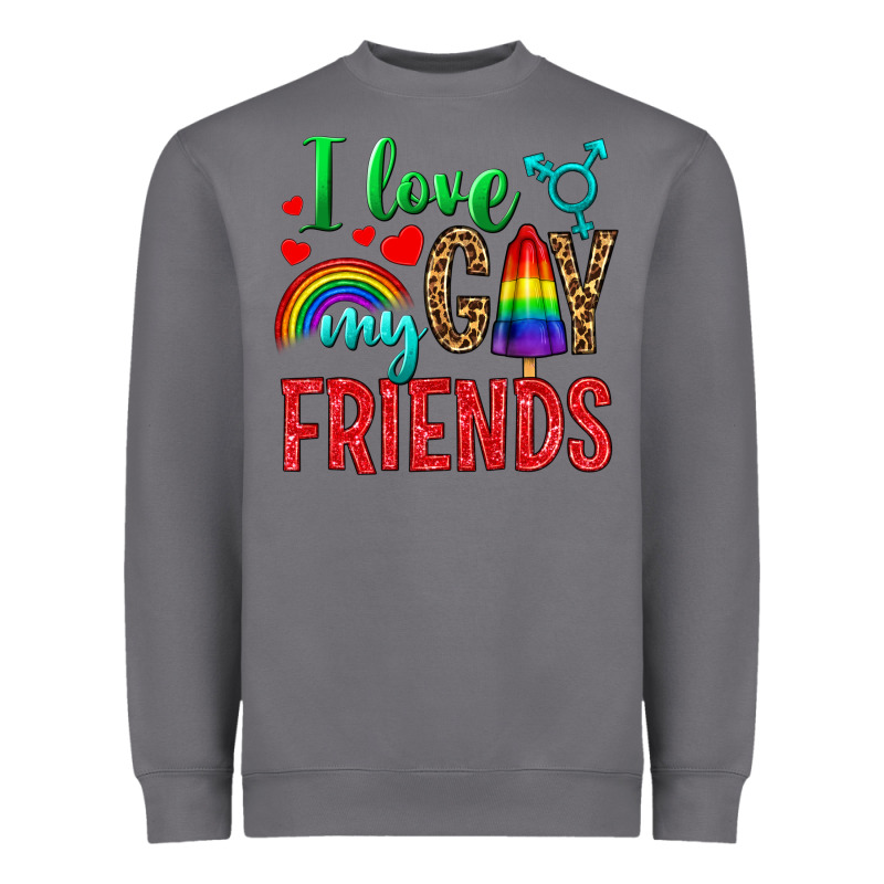 I Love My Gay Friends Heavyweight Sweatshirt by NancyCooperArtShop | Teevron