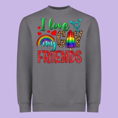 I Love My Gay Friends Heavyweight Sweatshirt Designed By Nancycooperartshop