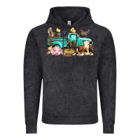 Vintage Black Farm Animals Truck Vintage Hoodie - BundleAndBundleShop