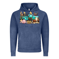Vintage Denim Farm Animals Truck Vintage Hoodie - BundleAndBundleShop