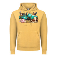 Vintage Mustard Farm Animals Truck Vintage Hoodie - BundleAndBundleShop