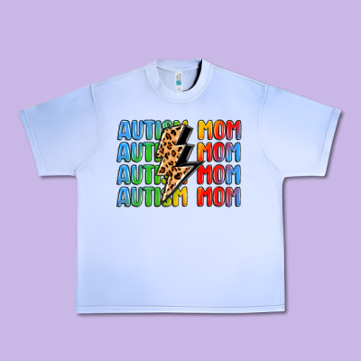 Autism Mom Lightning Bolt Urban Heavy Tee Designed By Lillyallendesigns