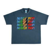 Midnight Navy autism mom lightning bolt Urban Heavy Tee - LillyAllenDesigns