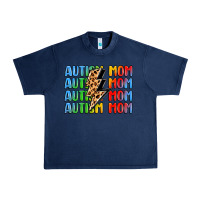 Navy autism mom lightning bolt Urban Heavy Tee - LillyAllenDesigns