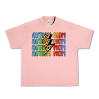 Salmon autism mom lightning bolt Urban Heavy Tee - LillyAllenDesigns