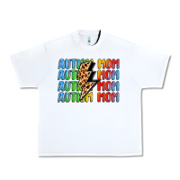 White autism mom lightning bolt Urban Heavy Tee - LillyAllenDesigns
