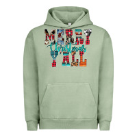 Pigment Oil Green merry christmas y'all Urban Hoodie - CowhideDigitalArt