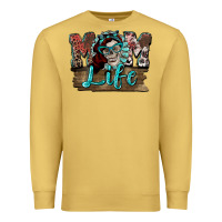 Antique Gold Mom life skull Mother's Day Premium Sweatshirt - FaDigitalArtStudio