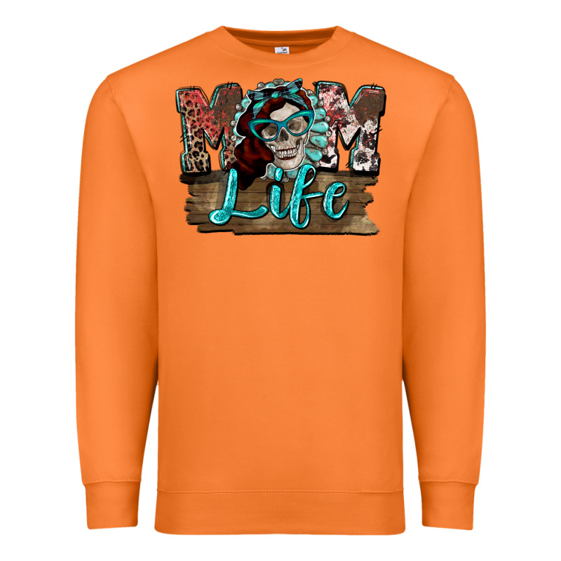Mom Life Skull Mother's Day Premium Sweatshirt by FaDigitalArtStudio | Teevron