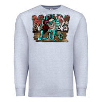 Heather Grey Mom life skull Mother's Day Premium Sweatshirt - FaDigitalArtStudio