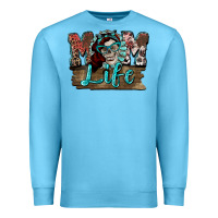 Ocean Blue Mom life skull Mother's Day Premium Sweatshirt - FaDigitalArtStudio