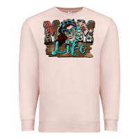 Pale Pink Mom life skull Mother's Day Premium Sweatshirt - FaDigitalArtStudio