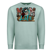 Seafoam Mom life skull Mother's Day Premium Sweatshirt - FaDigitalArtStudio