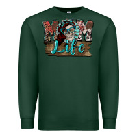 Sports Green Mom life skull Mother's Day Premium Sweatshirt - FaDigitalArtStudio
