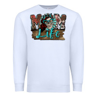 White Mom life skull Mother's Day Premium Sweatshirt - FaDigitalArtStudio
