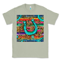 Matcha Western Horseshoe And Arrow With Leopard And Serape Seamless Pattern Classic Tee - BundleAndBundleShop