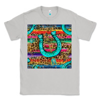 Moon Dust Western Horseshoe And Arrow With Leopard And Serape Seamless Pattern Classic Tee - BundleAndBundleShop