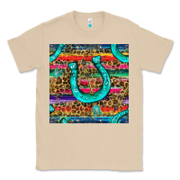 Mushroom Western Horseshoe And Arrow With Leopard And Serape Seamless Pattern Classic Tee - BundleAndBundleShop