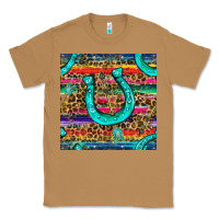 Toasted Coconut Western Horseshoe And Arrow With Leopard And Serape Seamless Pattern Classic Tee - BundleAndBundleShop