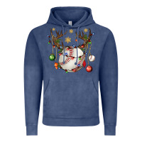 Vintage Denim Baseball Horn Christmas Vintage Hoodie - BundleAndBundleShop