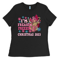 I'm Freakin Freezin Christmas 2023 Ladies Tee | Teevron