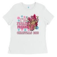 White i'm freakin freezin christmas 2023 Ladies Tee - NancyCooperArtShop