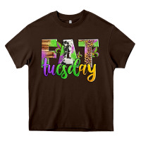 Chocolate Brown fat tuesday mardi gras Heavy Core Tee - Jasminsmagicworld