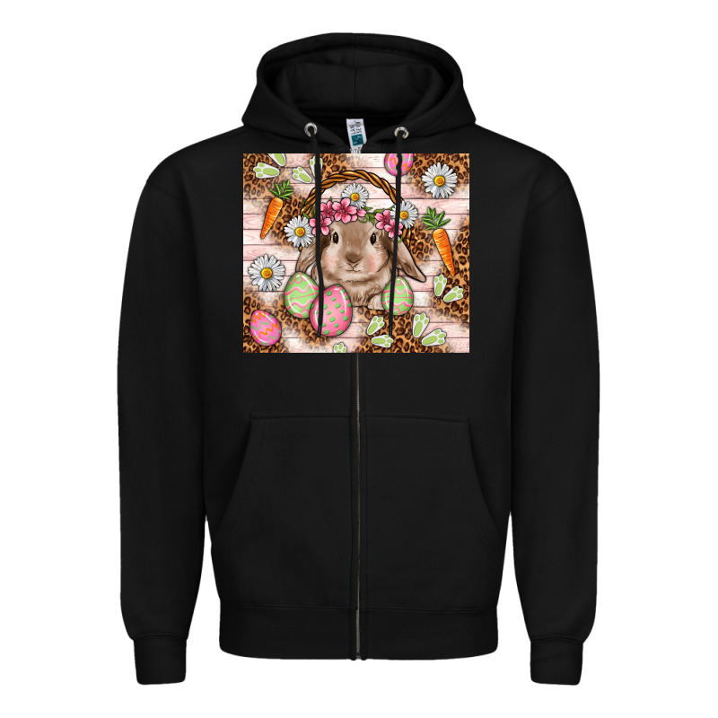 Easter Bunny Tumbler Easter Day Zipper Hoodie by HowdyJamesFarm | Teevron