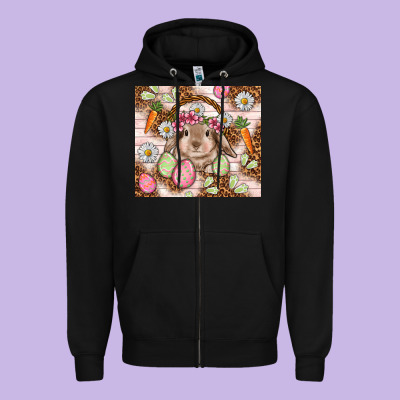 Easter Bunny Tumbler Easter Day Zipper Hoodie Designed By Howdyjamesfarm