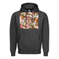 Charcoal Heather Easter Bunny tumbler Easter Day Zipper Hoodie - HowdyJamesFarm