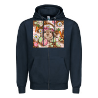 Navy Easter Bunny tumbler Easter Day Zipper Hoodie - HowdyJamesFarm