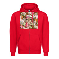 Red Easter Bunny tumbler Easter Day Zipper Hoodie - HowdyJamesFarm