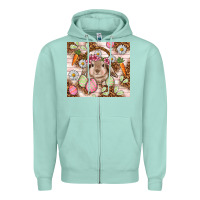 Seafoam Easter Bunny tumbler Easter Day Zipper Hoodie - HowdyJamesFarm