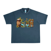 Midnight Navy sunflower gemstone coffee Urban Heavy Tee - JahusDesignShop