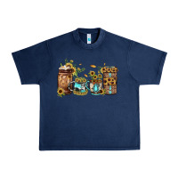 Navy sunflower gemstone coffee Urban Heavy Tee - JahusDesignShop