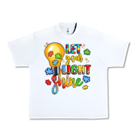 White let your light shine Urban Heavy Tee - LillyAllenDesigns
