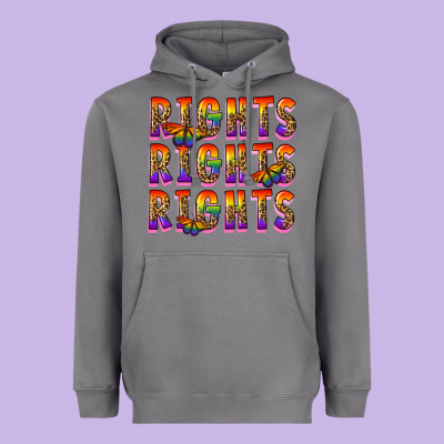 Rights Rights Rights Pride Heavyweight Hoodie Designed By Fadigitalartstudio