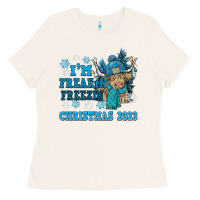 Bone i'm freakin freezin christmas 2023 Ladies Tee - NancyCooperArtShop