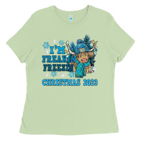Matcha i'm freakin freezin christmas 2023 Ladies Tee - NancyCooperArtShop