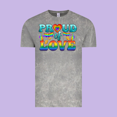 Lgbtq Proud Of Love Vintage Tee Designed By Bundleandbundleshop